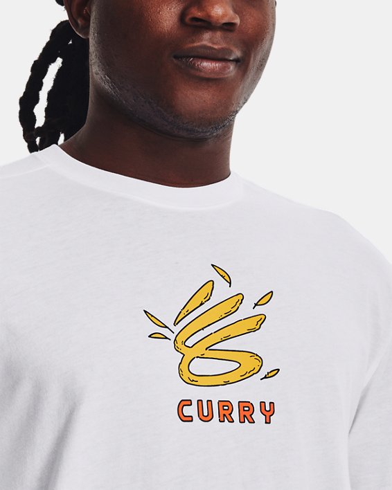 Men's Curry Big Bird Airplane T-Shirt, White, pdpMainDesktop image number 4